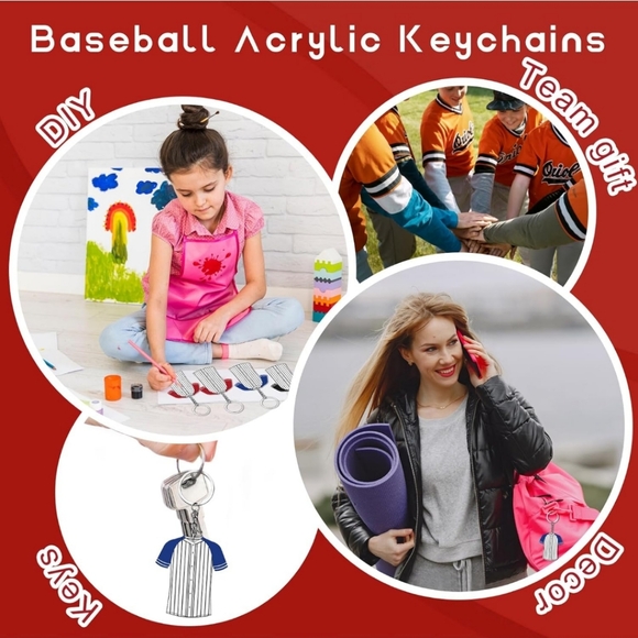 Customizable baseball jersey keychains - Picture 3 of 6